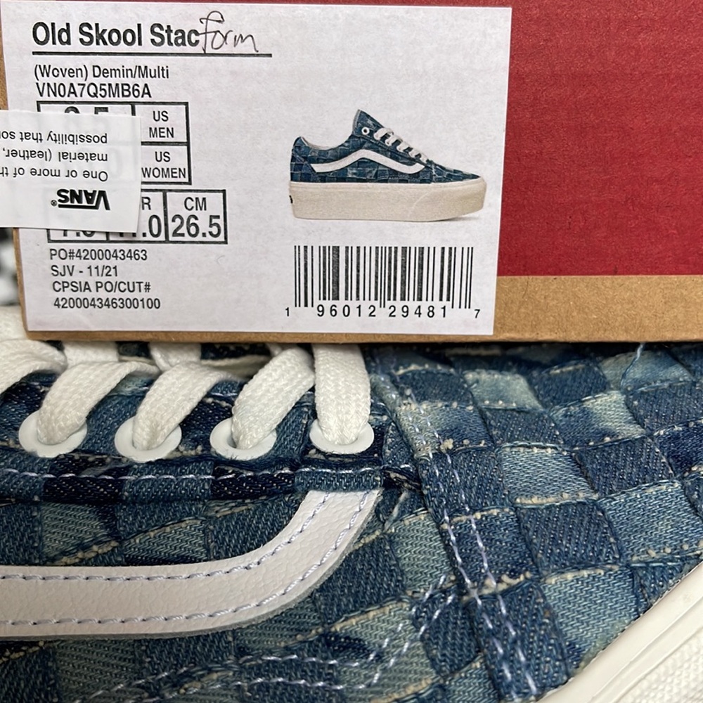 Vans Old Skool Stacked Platforms Woven Denim/Multi WMNS sneakers - Picture 16 of 16